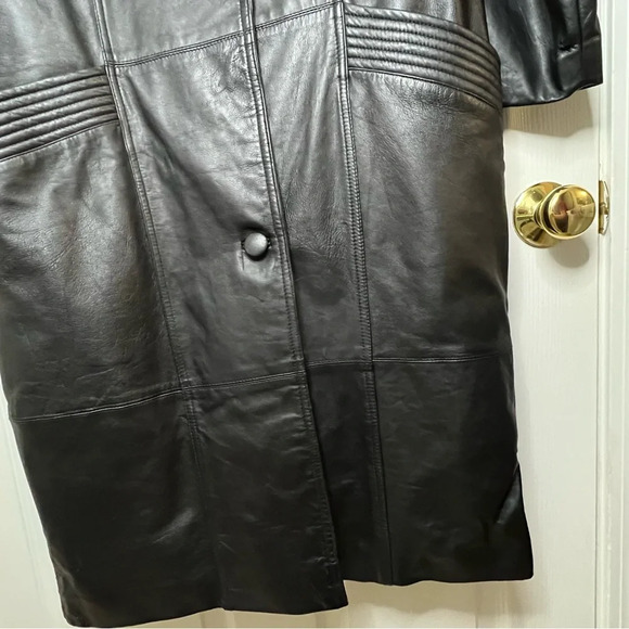 Izzi Vintage Leather Trench Coat - Picture 8 of 16